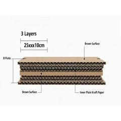 Hộp 18x12x12 cm - 3 lớp sóng B, mặt nâu, đáy mộc, nắp đối