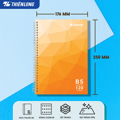 Sổ lò xo CHẤM B5 120T MB-018 lốc 5