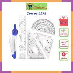 E9598_Bộ thước_5pcs_Trong suốt_bộ