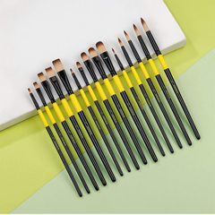 Cọ vẽ màu nước đầu flat BRW-C006 túi 5