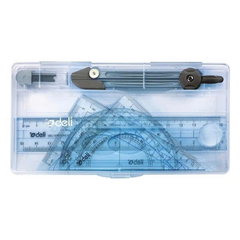 9619_Bộ dụng cụ học sinh_180mm PS_Màu đỏ