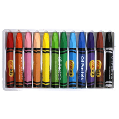 Bút sáp dầu lục giác OP-C029 12 màu