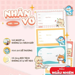 Nhãn vở NBL-008 xấp 12 hộp 50