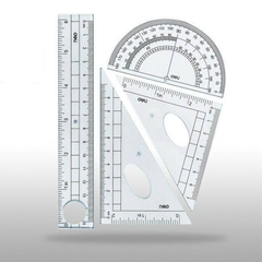 E9597_Bộ thước_4pcs_Trong suốt_bộ