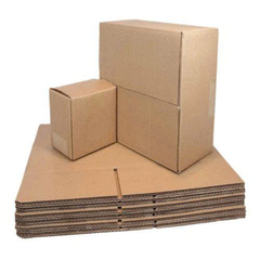 Hộp 25x22x20 cm - 3 lớp sóng B, mặt nâu, đáy mộc, nắp đối