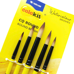 Cọ vẽ màu nước đầu tròn BRW-C004 túi 5