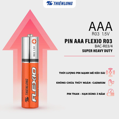 Pin Carbon AA (tiểu) lốc 4 BAC-R6/4 - HSD 3 năm