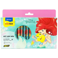 Bút sáp màu CR-C010/PR tiên cá 18 màu/T96