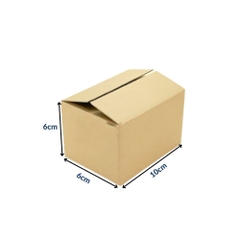 Hộp 10x6x6 cm - 3 lớp sóng B, mặt nâu, đáy mộc, nắp đối