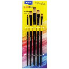 Cọ vẽ màu nước đầu flat BRW-C006 túi 5