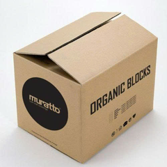 Hộp 25x20x15 cm - 3 lớp sóng B, mặt nâu, đáy mộc, nắp đối