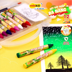 Sáp màu đa năng WSO-C001 hộp 12 màu