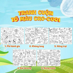 Tranh cuộn tô màu DIY 2in1CRO-C001 hộp10