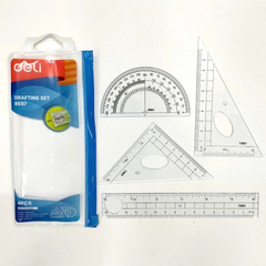 E9597_Bộ thước_4pcs_Trong suốt_bộ