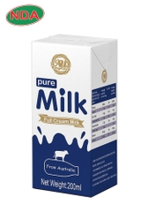 Sữa tươi béo nguyên kem 3,4%béo hiệu KingCare hộp 1l và 200ml