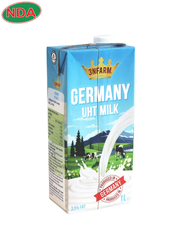 Sữa tươi béo lạt nguyên kem 1L/hộp Đức 3NFARM 12h/thùng (đạt chứng nhận Halal)