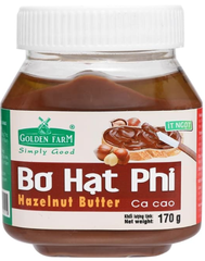 Bơ hạt phỉ cacao 170g/hủ goldenfarm