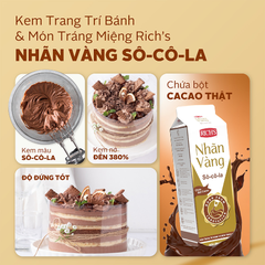 Kem trang trí bánh Rich's nhãn vàng Sô cô la 907g