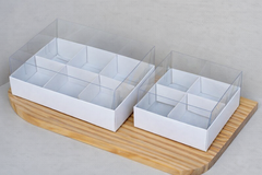 Hộp mica 4 ngăn 17*17*10cm và 6 ngăn 24.5x17x10 250c/ thùng