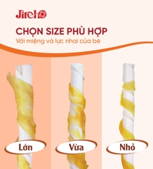 Thanh da bò xoắn quấn gà
