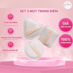 SET 3 MÚT TRANG ĐIỂM PIPL - SỬ DỤNG CẢ KHÔ VÀ ƯỚT, TÁN NỀN MỊN ĐỀU, KHÔNG GÂY MỐC NỀN