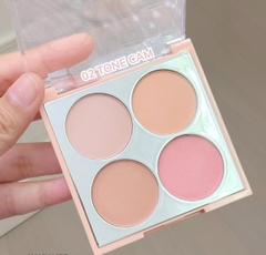 Bảng Má Hồng Mona Blush Palette 4 Ô Siêu Mịn Lên Màu Tự Nhiên, Tone Hồng & Cam Đào - Bảng Đánh Má Hồng Mona Chính Hãng
