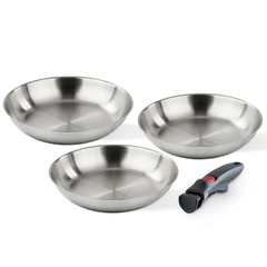 Bộ chảo tay cầm đa năng Inox Barazzoni INOX FACILE
