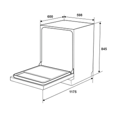 Máy rửa chén độc lập Hafele HDW-F6053S 15 bộ