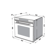 Lò nướng âm tủ Hafele HO-8T72A Series 800
