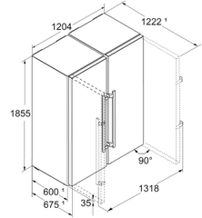 Tủ lạnh Side by Side 665 lít LIEBHERR XRFbs 5295