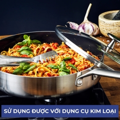 Bộ chảo chống dính 5 món phủ tinh thể kim cương cao cấp blue diamond 20 & 2x28cm