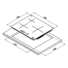 Bếp từ 3 vùng nấu Hafele HC-I6035B