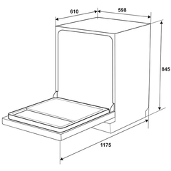 Máy rửa chén độc lập Hafele HDW-F602EB