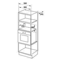 Lò vi sóng kết hợp nướng âm tủ Hafele HM-B38C 32 lít