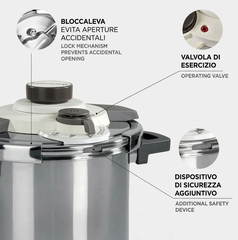 Nồi áp suất Barazzoni FACILE DUAL SYSTEM