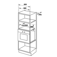 Lò vi sóng kết hợp nướng âm tủ Hafele HM-B38A 25 lít