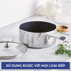 Quánh có miệng rót chống dính phủ tinh thể kim cương cao cấp blue diamond 16cm
