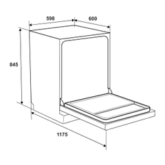 Máy rửa chén độc lập Hafele HDW-F602TS 14 bộ