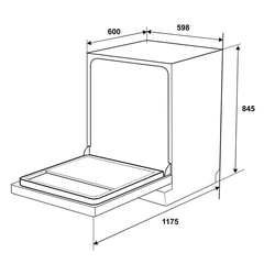 Máy rửa chén độc lập Hafele HDW-F601G 14 bộ