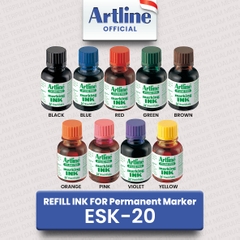Bộ mực Artline lông dầu (20ml) 10 màu