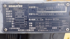 Xe nâng dầu 3 tấn KOMATSU FD30C-17 Số Sàn - Nâng Cao 4m (Gật Gù)