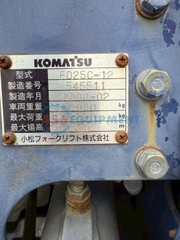 Xe nâng dầu 2.5 tấn Komatsu FD25C-12/545511 năm 2000
