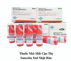 (DateT7/26) Nhỏ mắt cận Sancoba 0.02% 5ml - Giúp bảo vệ và làm dịu mắt, ngăn ngừa tình trạng khô mắt,cho người làm việc lâu trên máy tính