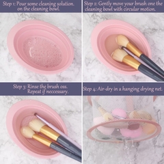 Dụng cụ vệ sinh, nước giặt cọ mút trang điểm Zulia chất liệu silicone cao cấp