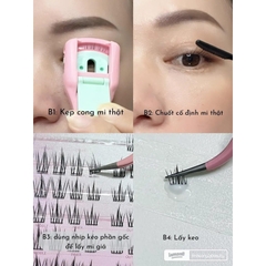 [JARY] Lông Mi Giả Trùm Jary 5 Hàng, Mi Giả Tách Sợi Trang Điểm Tự Nhiên Anime dùng nhiều lần
