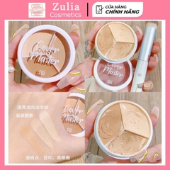 [XIXI] Bảng Che Khuyết Điểm/Triệt Sắc 3 Ô XiXi Che phủ Quầng thâm Cover Master Triple Pot