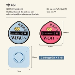 AMORTALS Bông phấn Mút trang điểm đen XL mềm mại  cao cấp, chuyên dụng