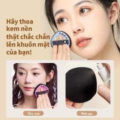 AMORTALS Bông phấn Mút trang điểm đen XL mềm mại  cao cấp, chuyên dụng