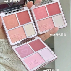 [Tặng Mút] Má Hồng JUDYDOLL 4 Ô Dạng Phấn Và Kem, Kèm Highlight Màu Tự Nhiên Dễ Dùng