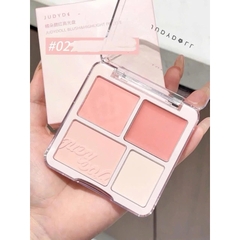 [Tặng Mút] Má Hồng JUDYDOLL 4 Ô Dạng Phấn Và Kem, Kèm Highlight Màu Tự Nhiên Dễ Dùng